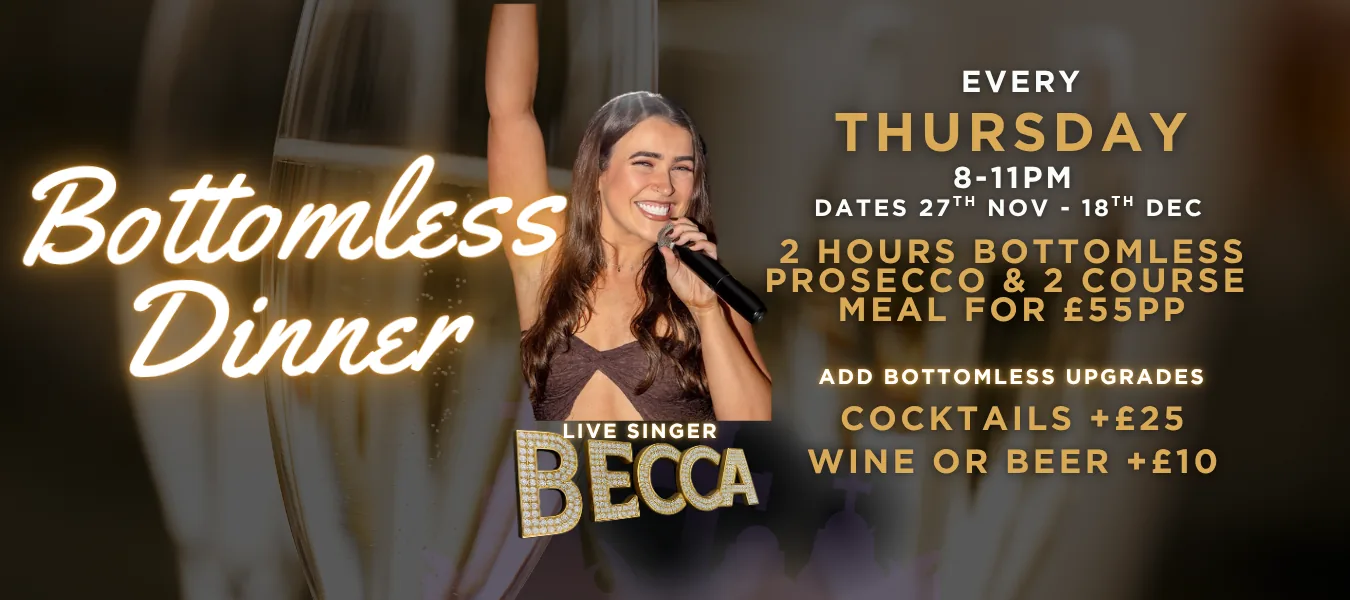 Reusable Thursday bottomless dinner banner
